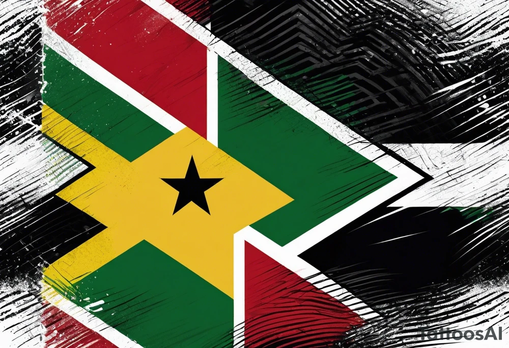 Sao Tome and Principe flag tattoo idea