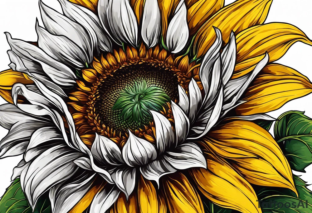 Sunflower for a male tattoo tattoo idea