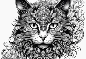 Evil cat tattoo idea