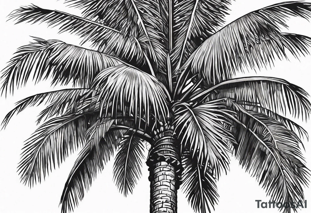 tall single quindio wax palm tattoo idea