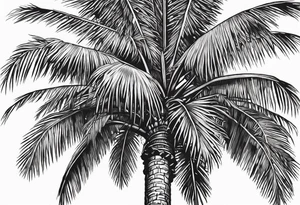 tall single quindio wax palm tattoo idea