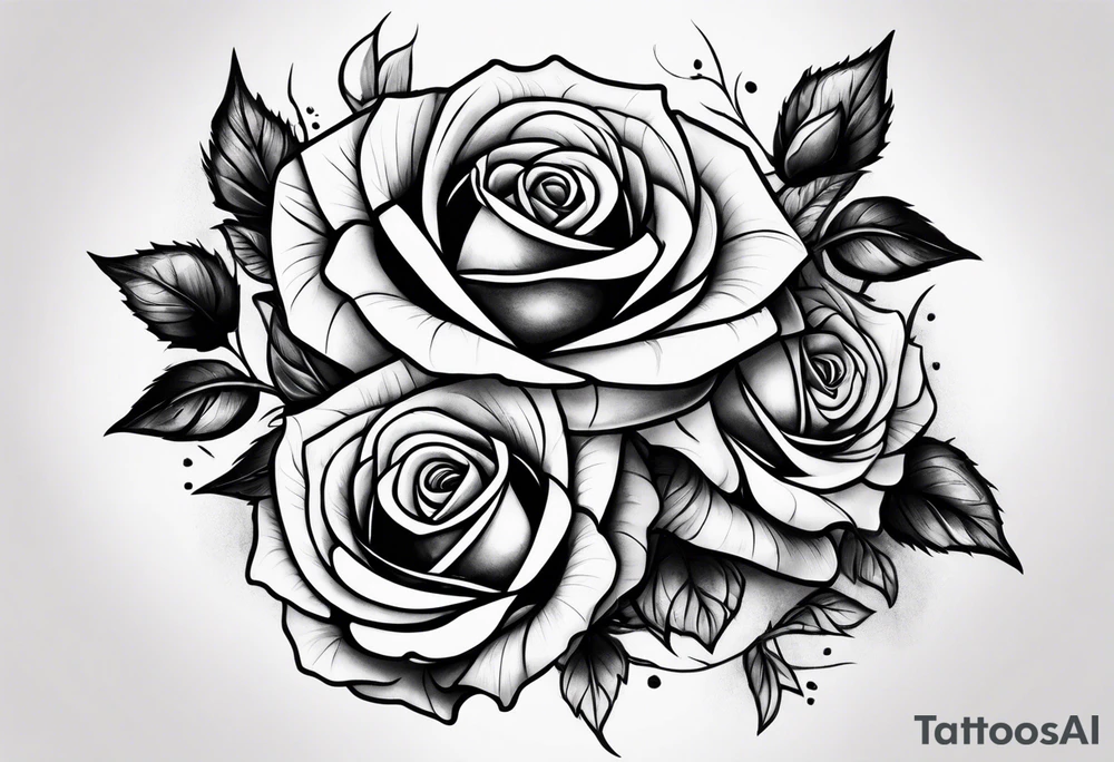 Dead roses stack sleeve tattoo idea