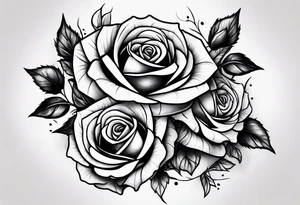 Dead roses stack sleeve tattoo idea