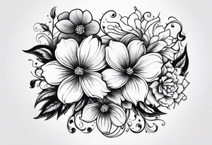 music song vine flowers tattoo idea