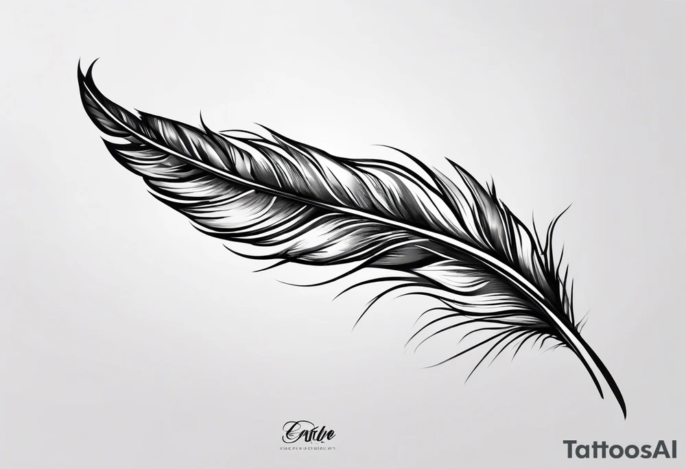 Small cute feather tattoo idea
