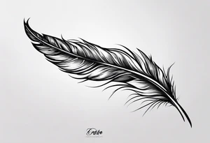 Small cute feather tattoo idea