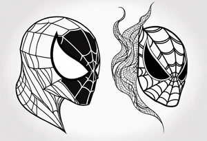 Couple tattoo with Venom and Spider-man tattoo idea