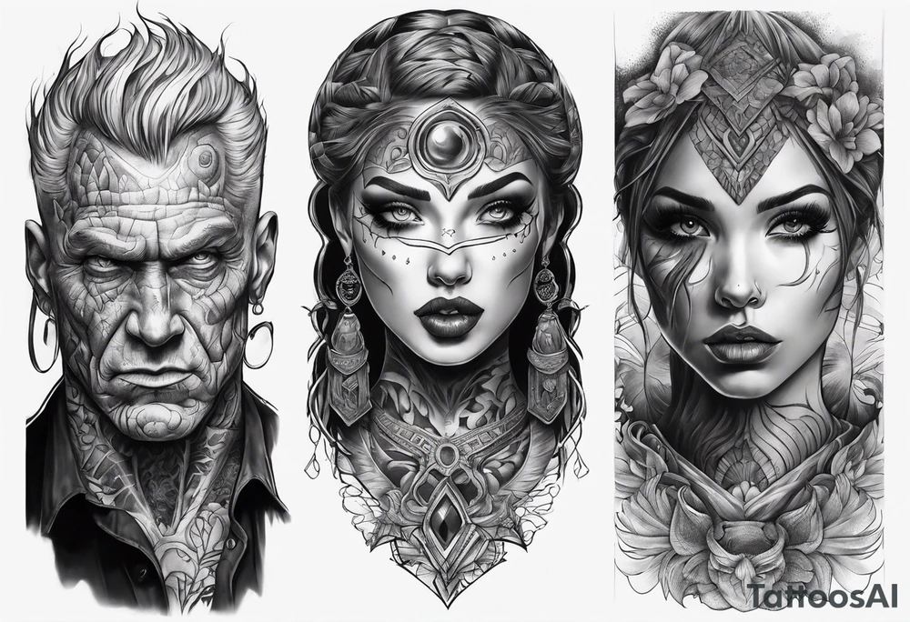 Horror sleeve tattoo idea