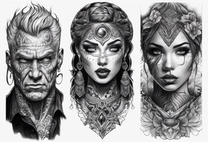 Horror sleeve tattoo idea