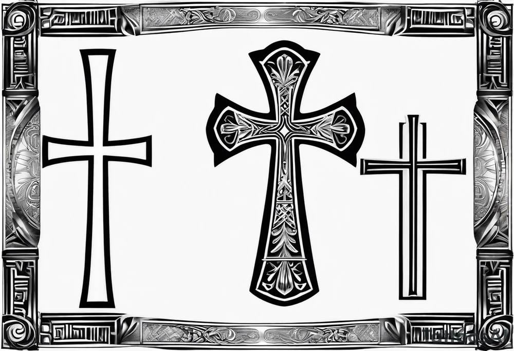 Egyptian ankh with light beam shining down tattoo idea