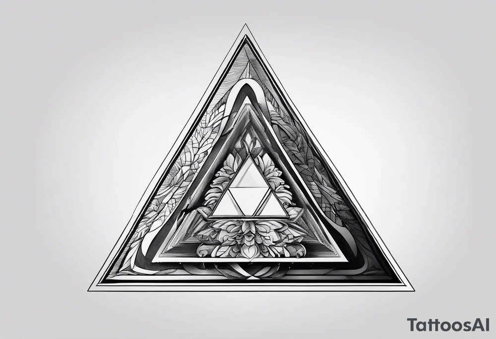 A triangle with nothing inside of it tattoo idea