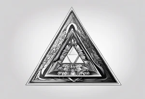 A triangle with nothing inside of it tattoo idea