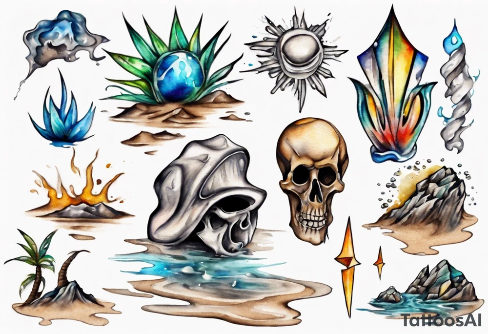 You do not form in the WET SAND but I do tattoo idea