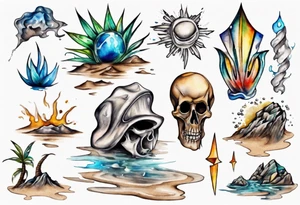 You do not form in the WET SAND but I do tattoo idea