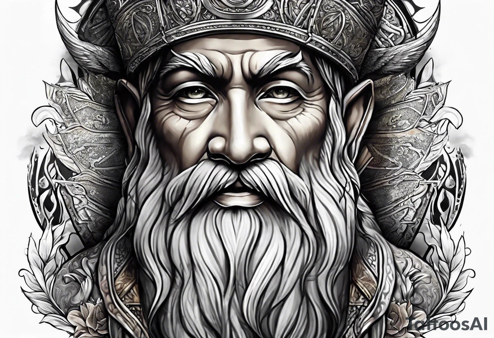 God speaking from Mount Sinai tattoo idea
