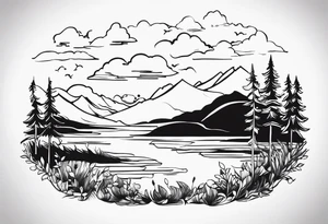 Nature scene from the song “after the storm” by Mumford and sons tattoo idea