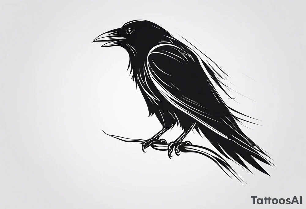 Raven tattoo idea