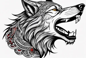 Wolf and Vikings tattoo idea