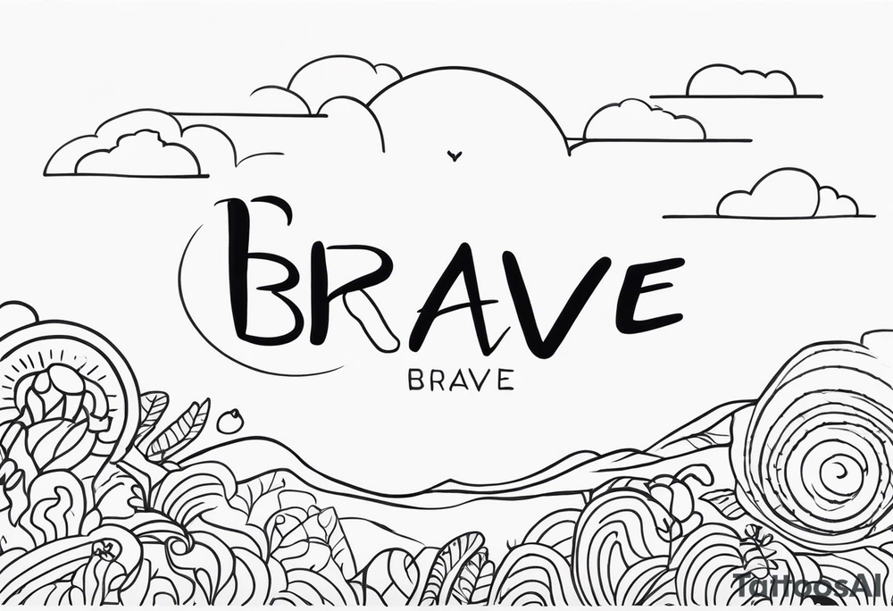 Loss of loved one due to mental health, include word brave tattoo idea