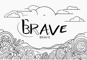 Loss of loved one due to mental health, include word brave tattoo idea