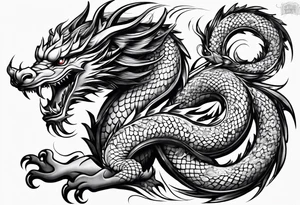Dragão oriental tattoo idea