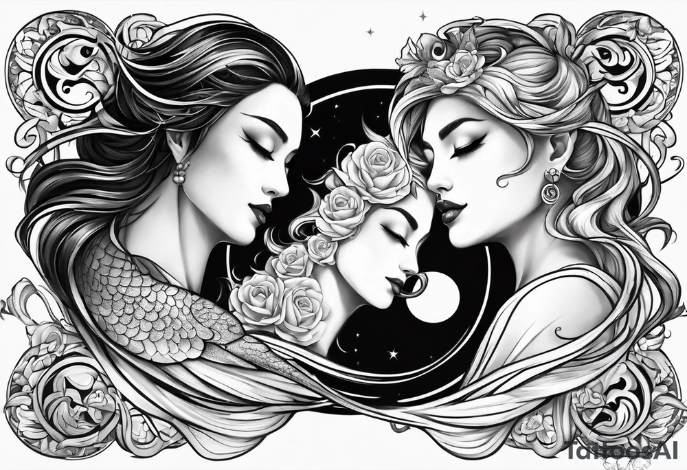 masculine pisces with yin and yang tattoo idea tattoo idea