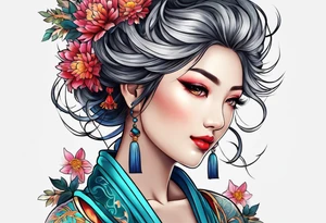 aster design tattoo idea