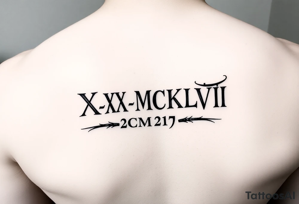 XXX_IX_MCMXLVII date tattoo idea