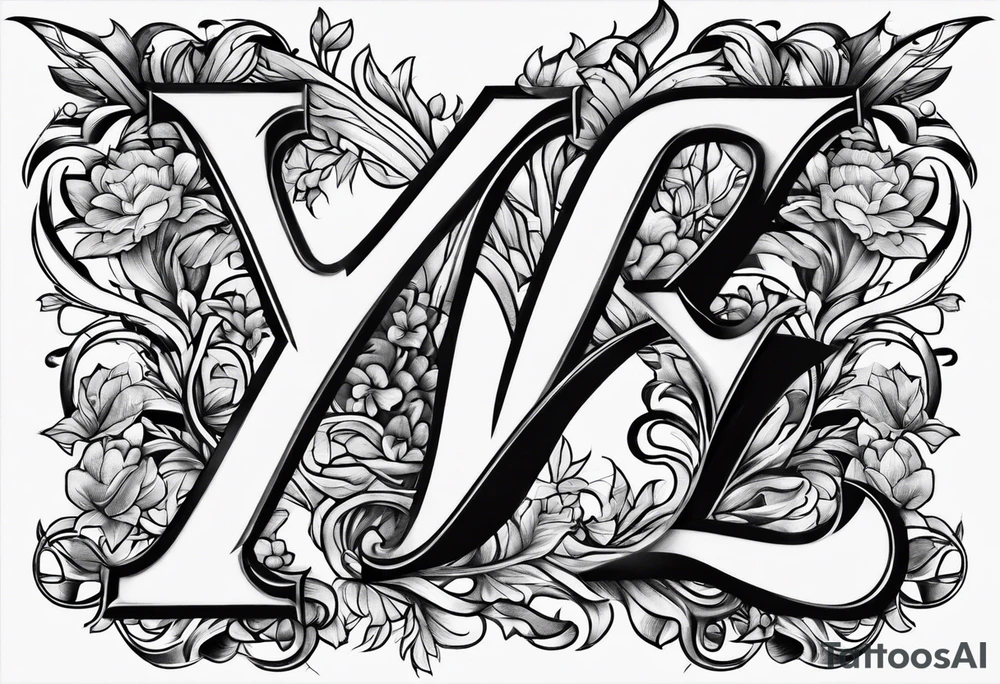 Two letters L tattoo idea