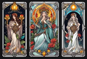 A tarot card design tattoo idea