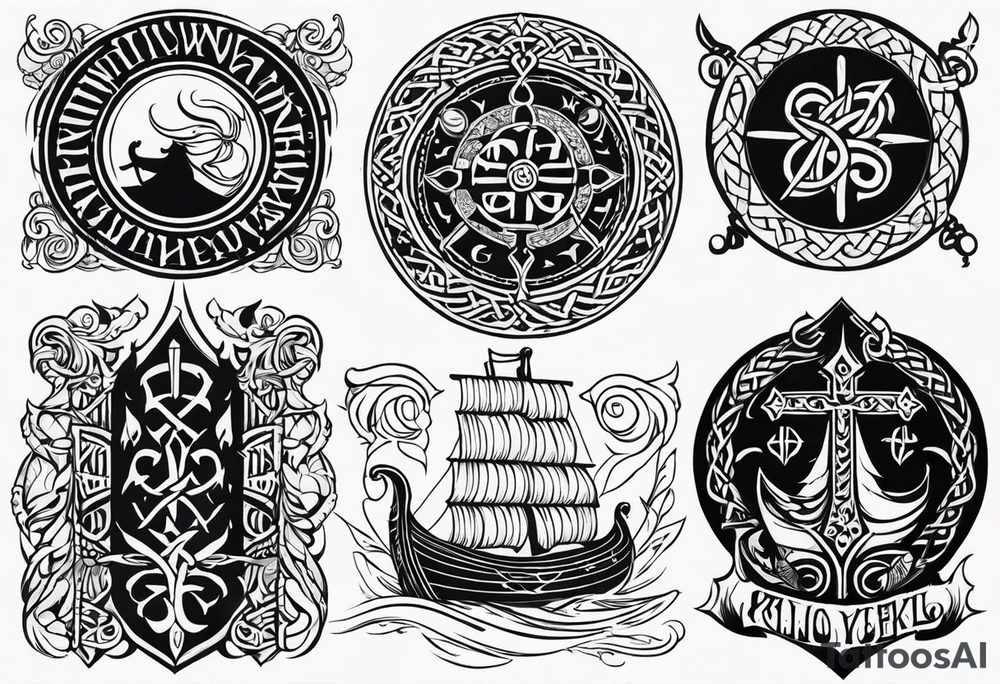 Viking death 
prayer tattoo idea