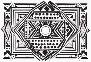 simple sunshine shape made of dots, quite tribal and basic looking. no solid lines tattoo idea