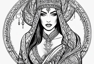 Cloak covering dagger tattoo idea
