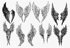 single angel wing tattoo idea