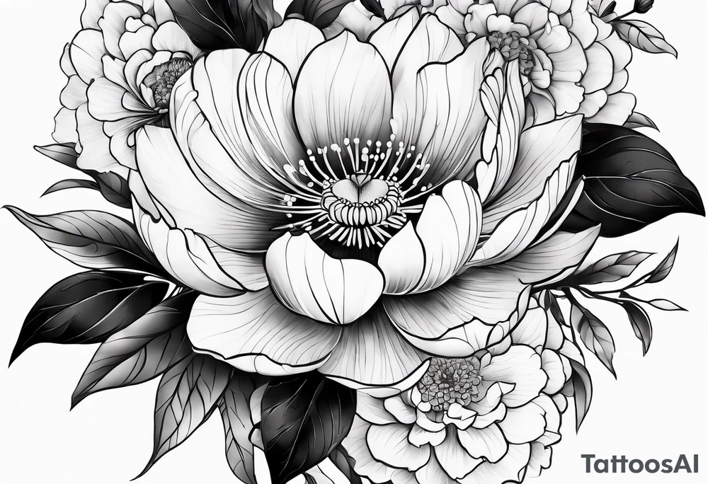Japanese flower tattoo design tattoo idea