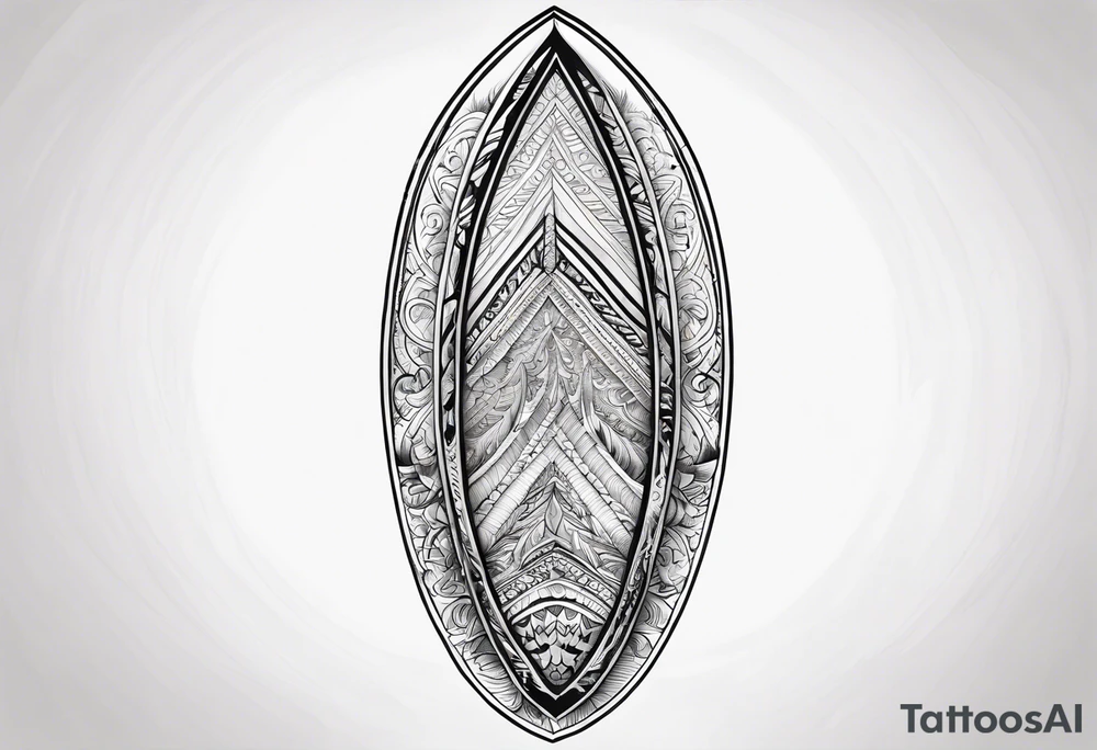 Surfboard real tattoo idea