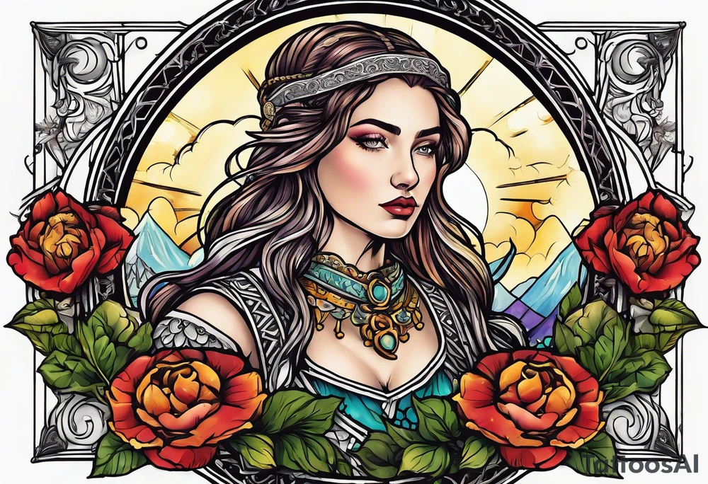 The idea of strength in a tarot card tattoo idea