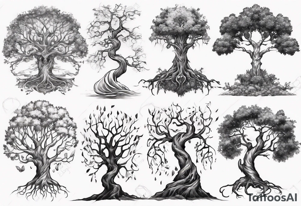 Fantasy tree tattoo idea