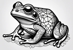 a psychedelic frog tattoo idea