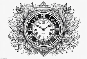 Half-sleeve tattoo that represents love, family, trust, patience, time, new adventures and tattoo idea