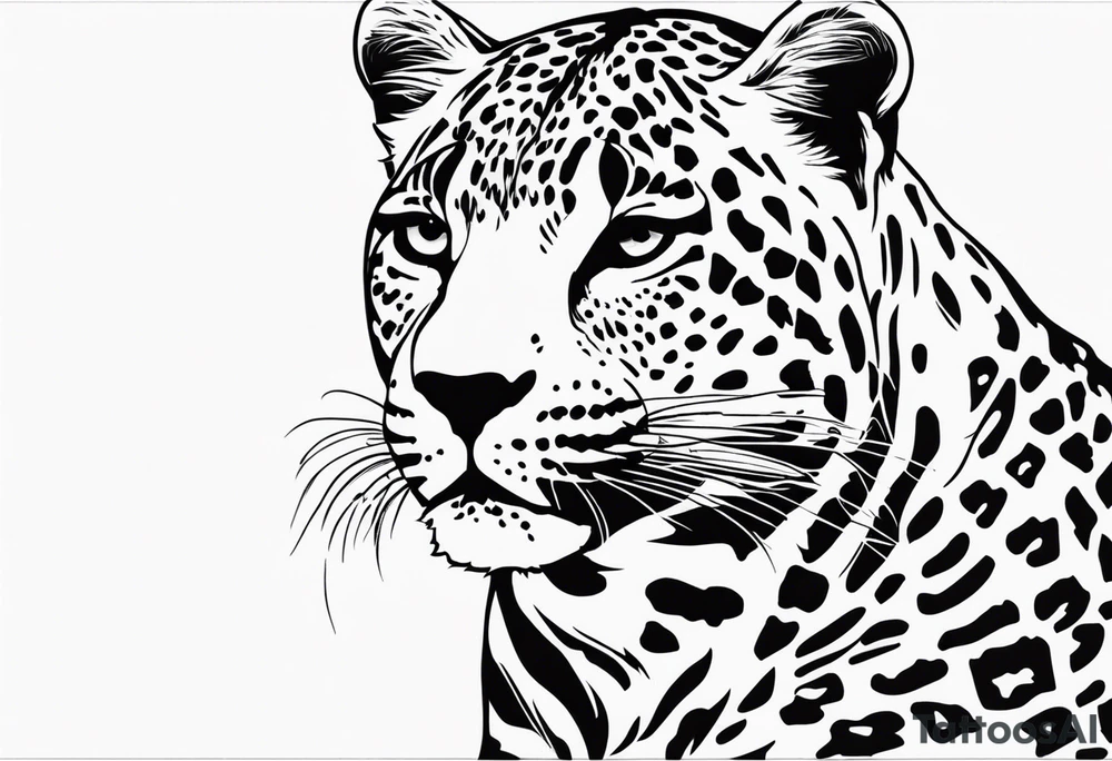 leopard print stripes tattoo idea