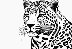 leopard print stripes tattoo idea