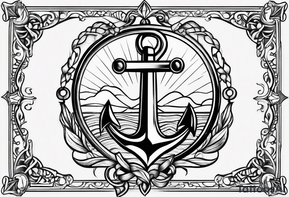 Simple anchor tattoo idea