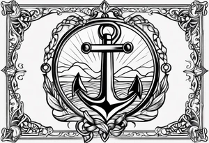 Simple anchor tattoo idea