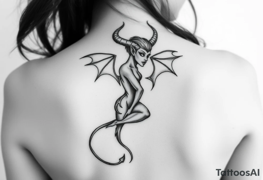 Sexy devil tattoo idea