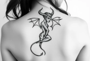Sexy devil tattoo idea