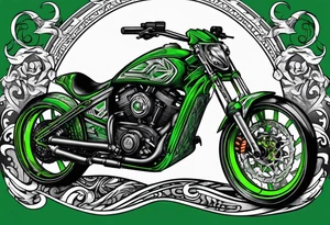 Green arrow riding a Santa Cruz blur full suspension mountain bike tattoo idea