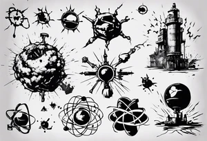 - Christopher Nolan movie
- bomb
- atoms splitting
- beauty
- life at a small scale
- banksy tattoo idea