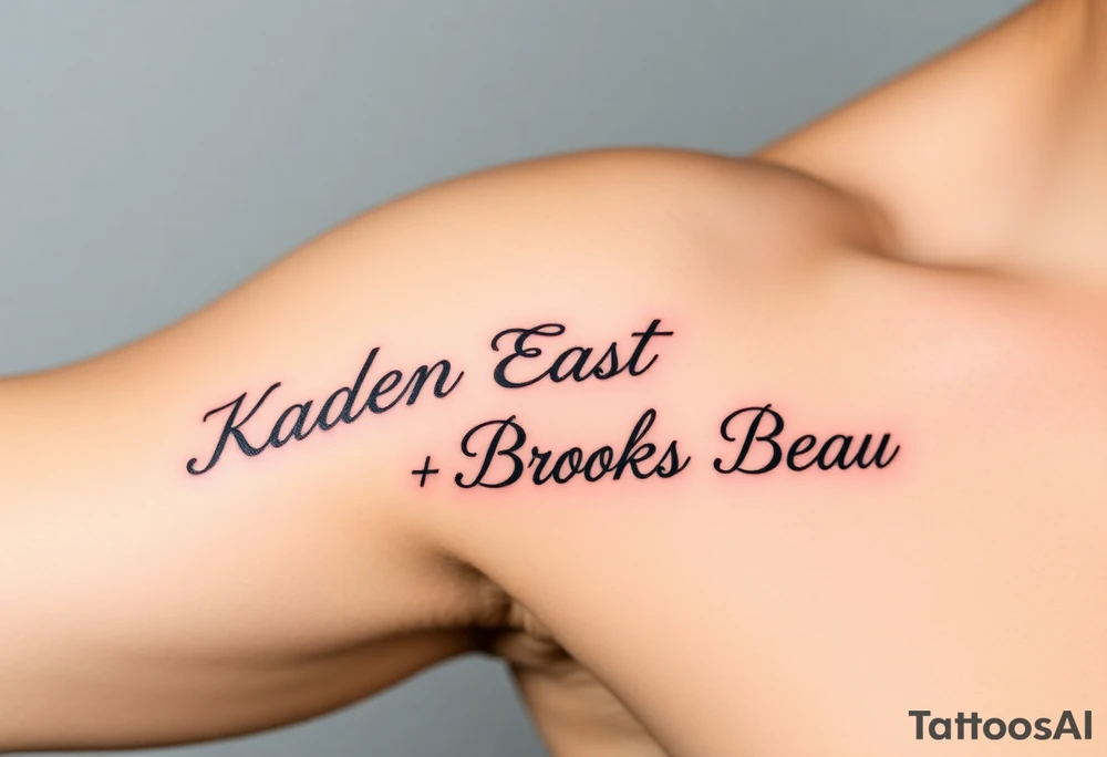 Kaden Easton Brooks Beau tattoo idea