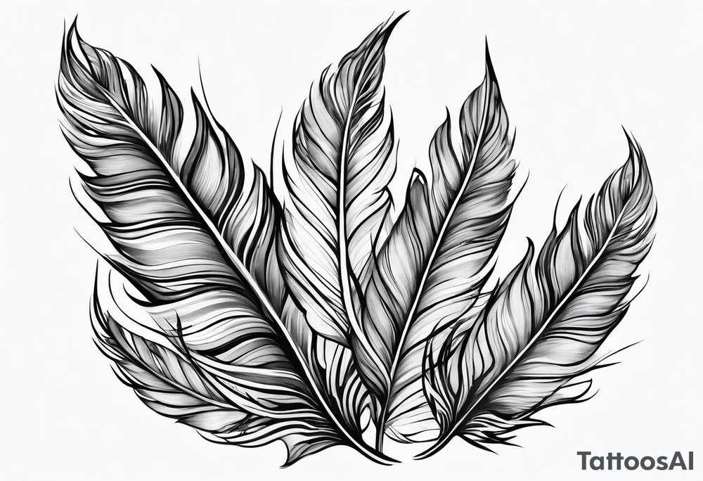 leaves that look like feathers tattoo idea